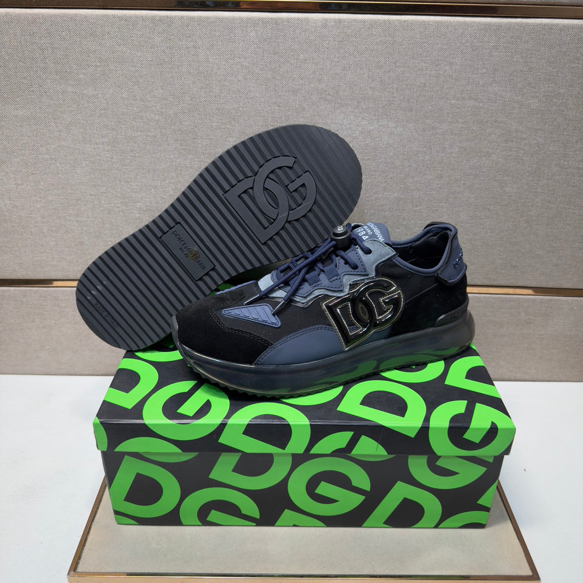 Dolce & Gabbana DG Couple's Multi-Material Casual Sneakers Multi-Color