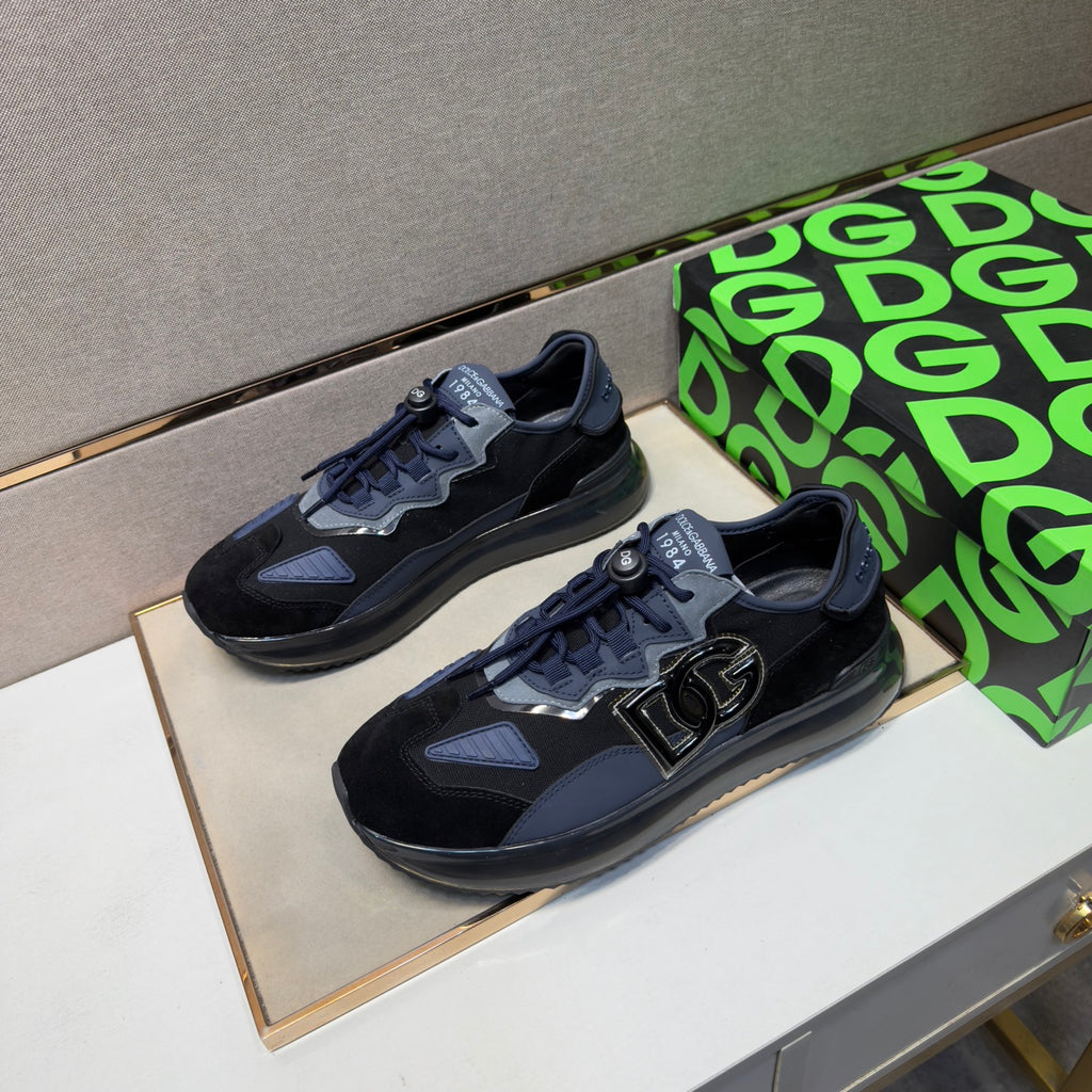 Dolce & Gabbana DG Couple's Multi-Material Casual Sneakers Multi-Color