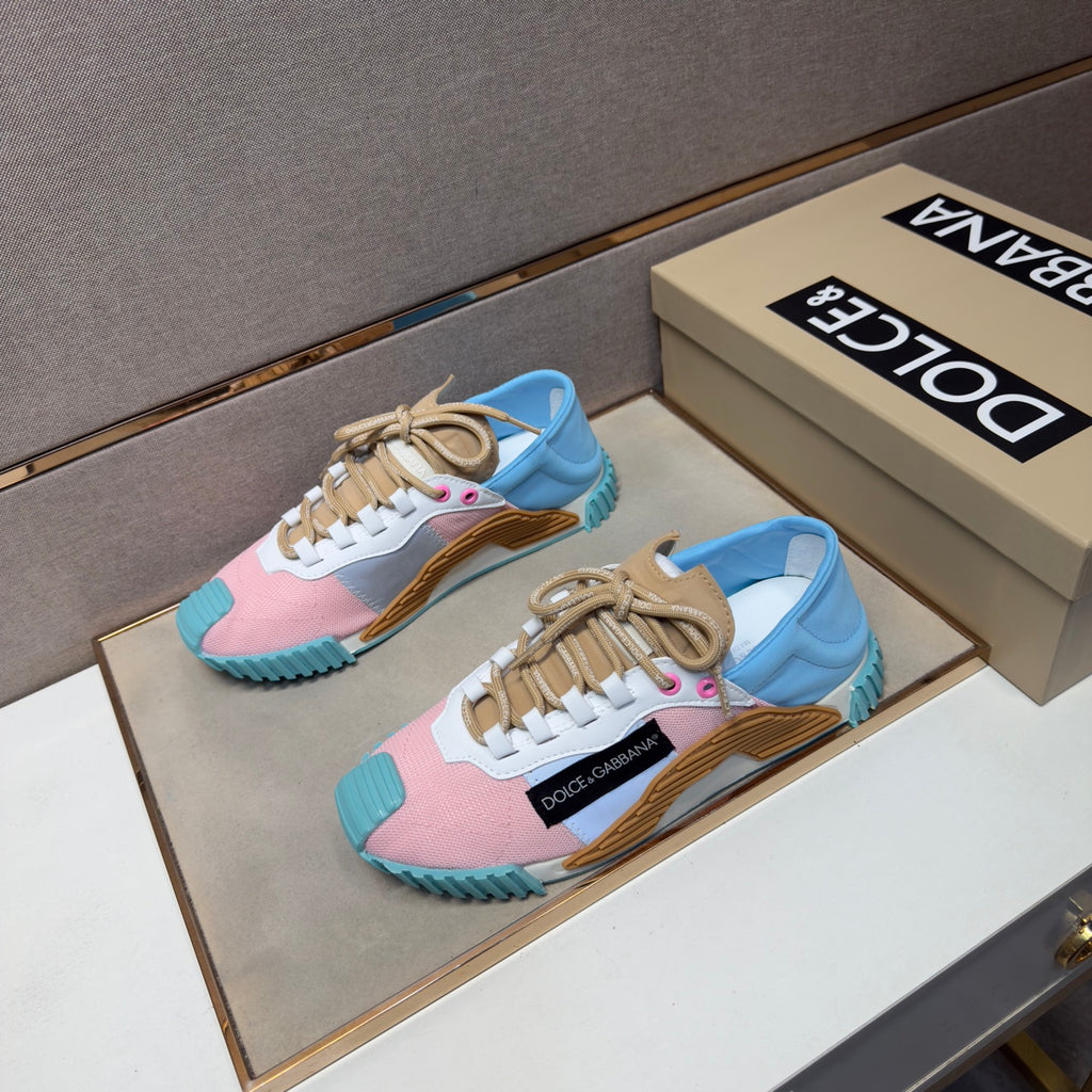 Dolce & Gabbana DG Couple's Multi-Material Casual Sneakers Multi-Color