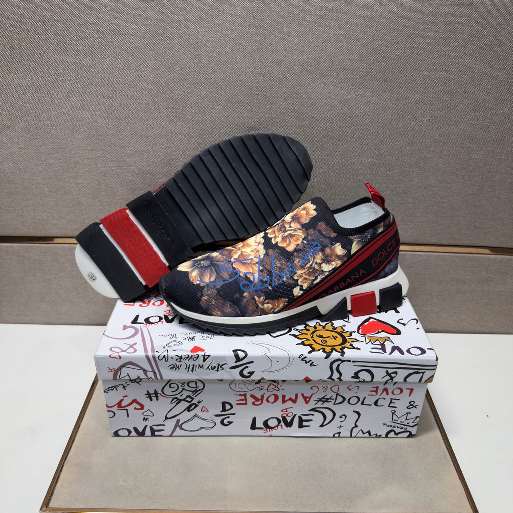 Dolce & Gabbana DG Couple's Multi-Material Casual Sneakers Multi-Color