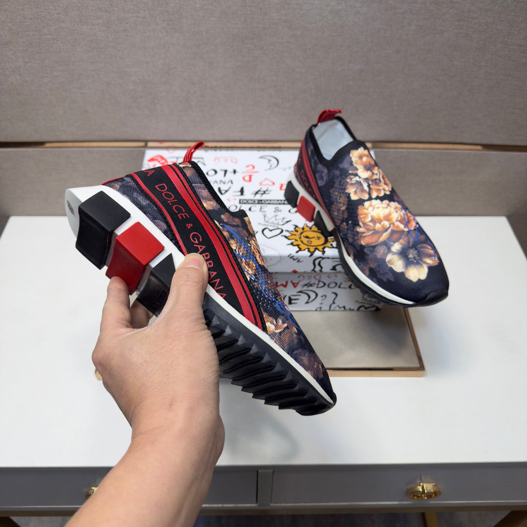 Dolce & Gabbana DG Couple's Multi-Material Casual Sneakers Multi-Color