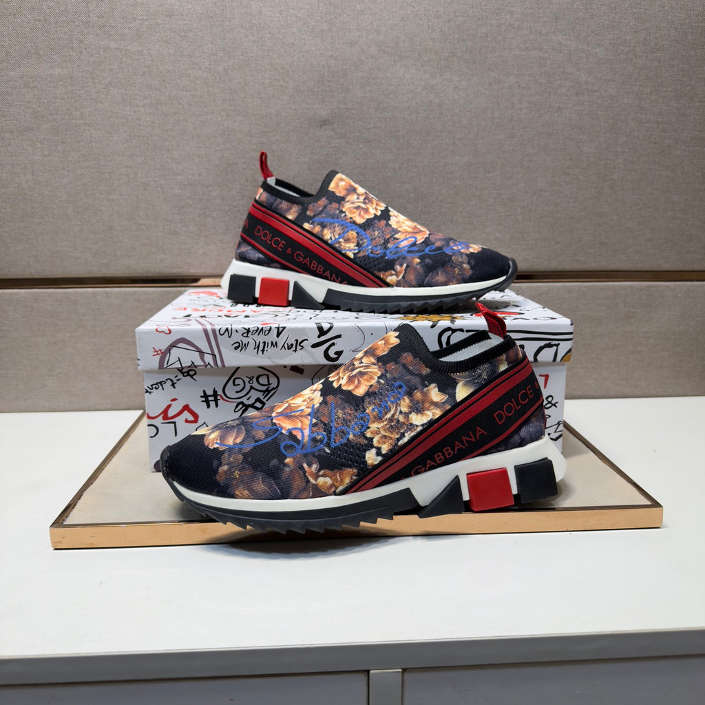 Dolce & Gabbana DG Couple's Multi-Material Casual Sneakers Multi-Color