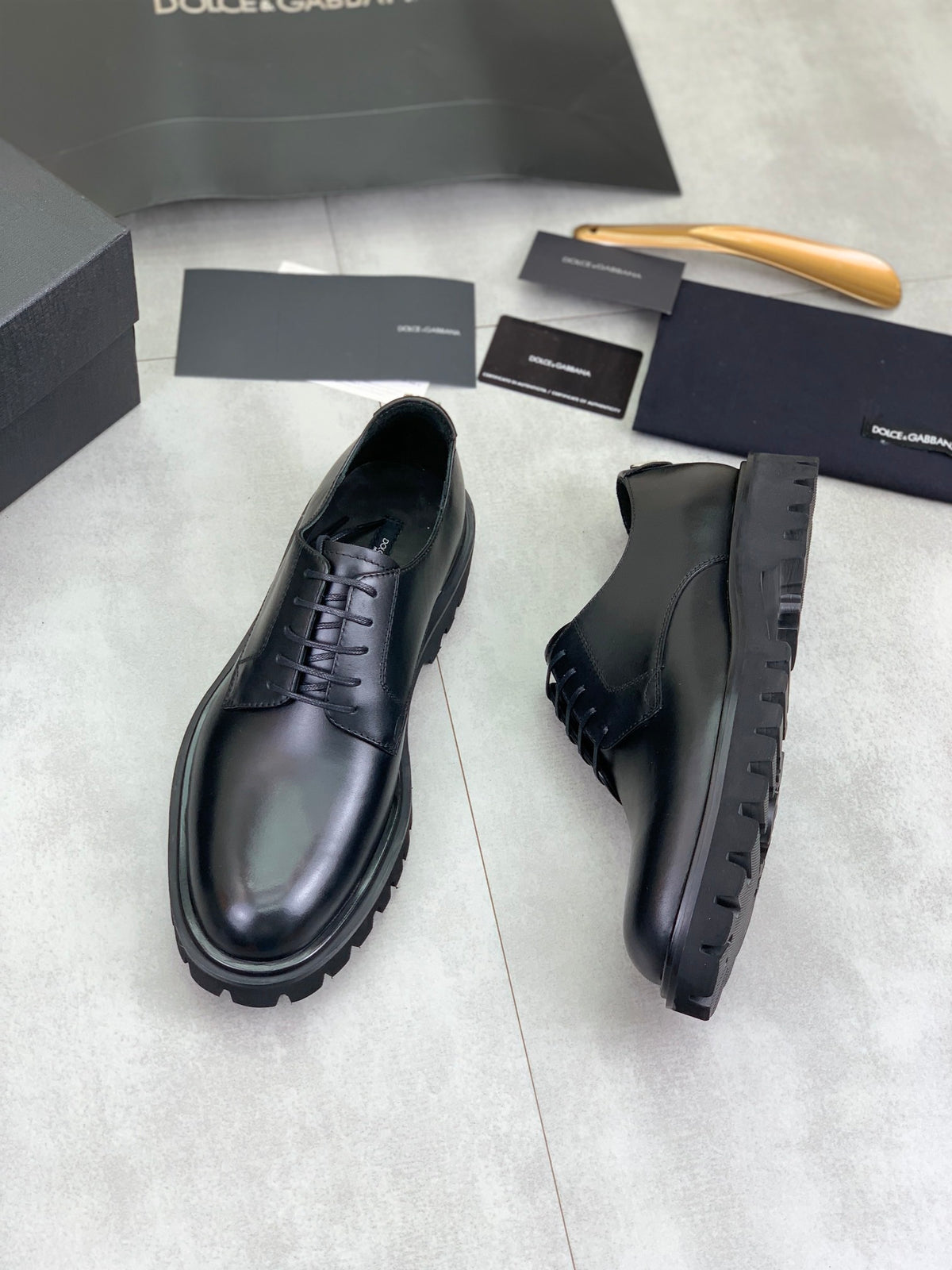 Dolce & Gabbana DG Men's Dress Shoes in Italian Patent Calfskin