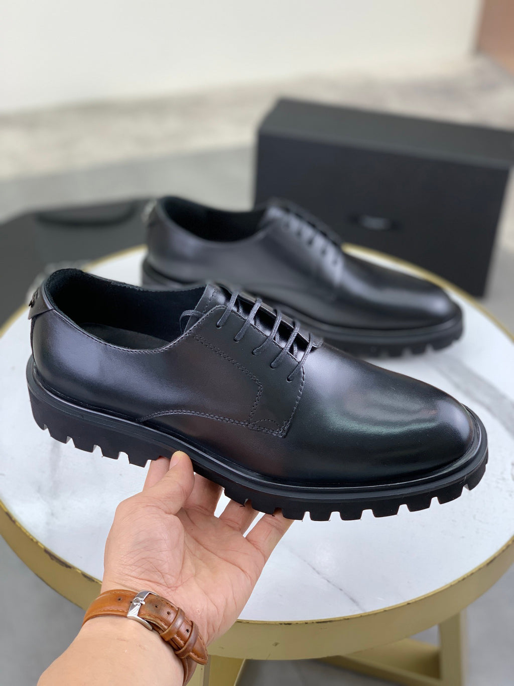Dolce & Gabbana DG Men's Dress Shoes in Italian Patent Calfskin