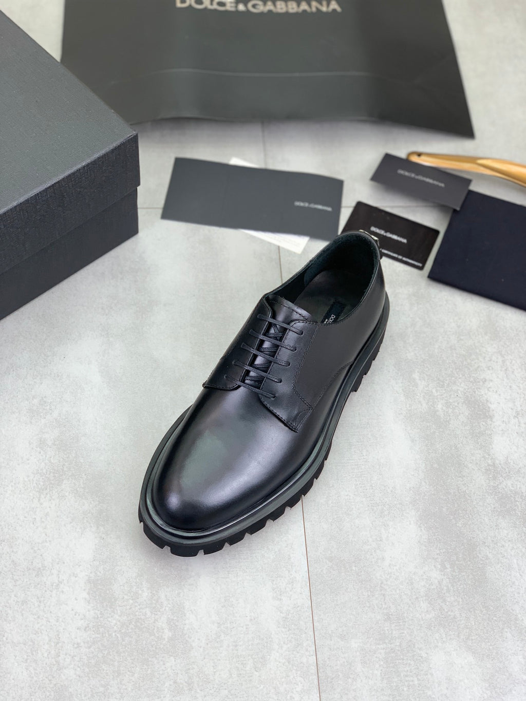 Dolce & Gabbana DG Men's Dress Shoes in Italian Patent Calfskin