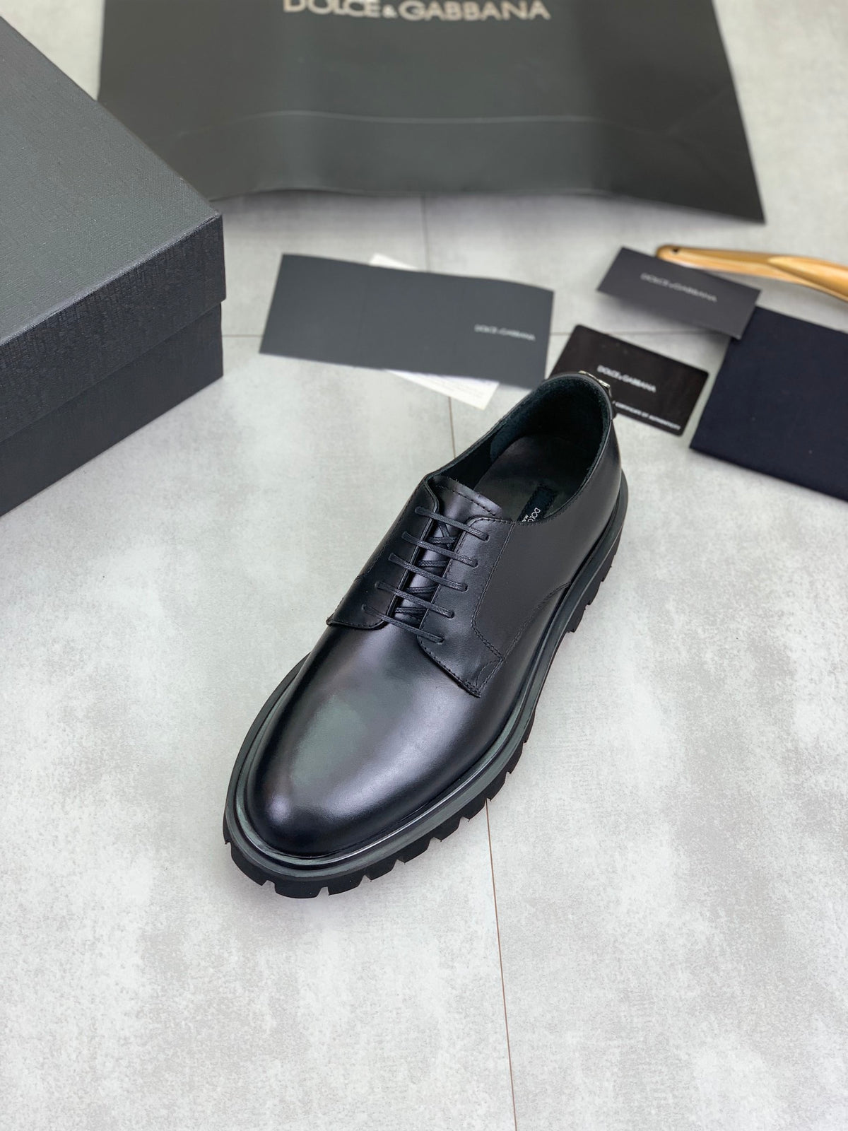 Dolce & Gabbana DG Men's Dress Shoes in Italian Patent Calfskin