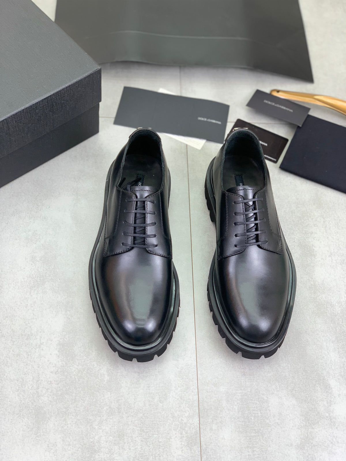 Dolce & Gabbana DG Men's Dress Shoes in Italian Patent Calfskin