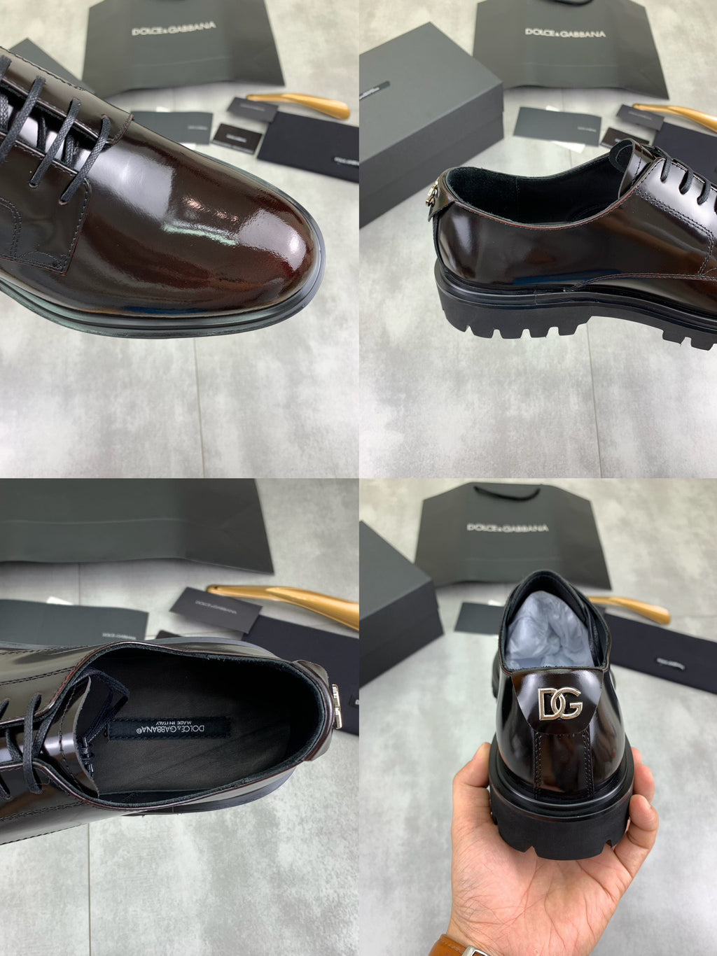 Dolce & Gabbana DG Men's Dress Shoes in Italian Patent Calfskin