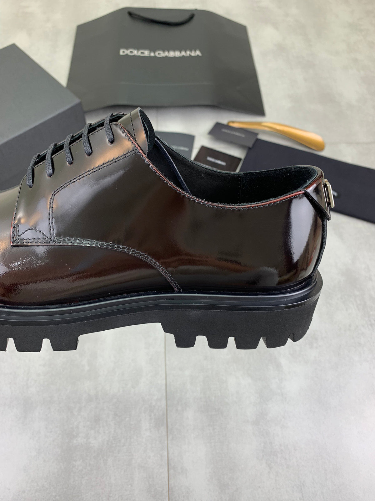 Dolce & Gabbana DG Men's Dress Shoes in Italian Patent Calfskin