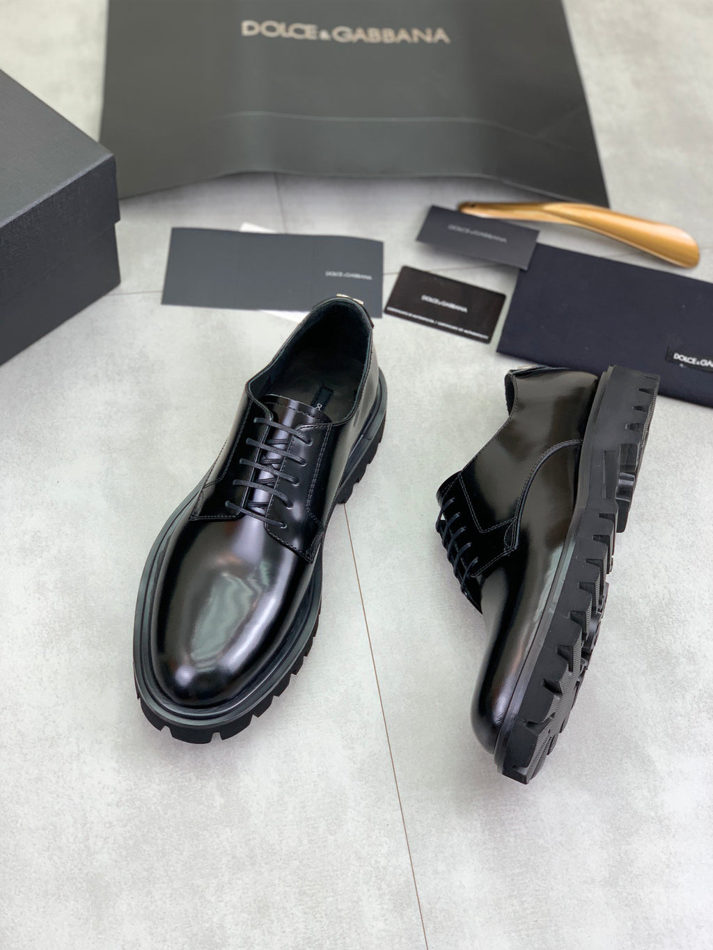 Dolce & Gabbana DG Men's Dress Shoes in Italian Patent Calfskin