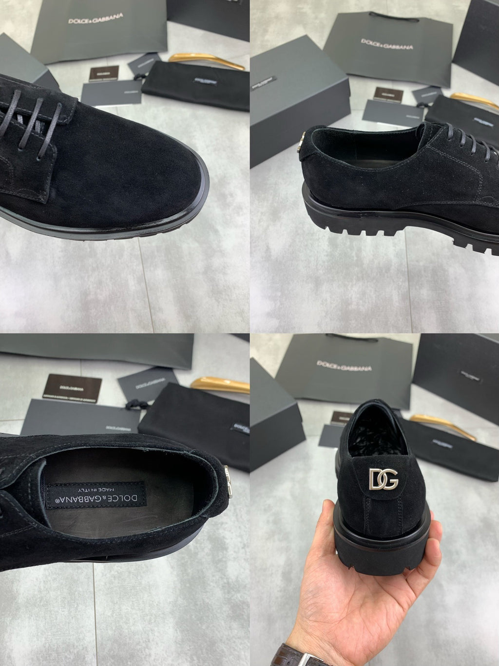 Dolce & Gabbana DG Men's Slip-On Moccasin Loafers with Metal Detail