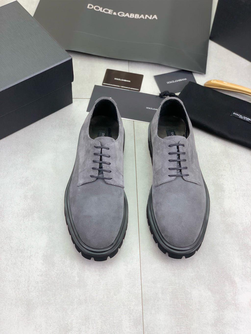 Dolce & Gabbana DG Men's Slip-On Moccasin Loafers with Metal Detail