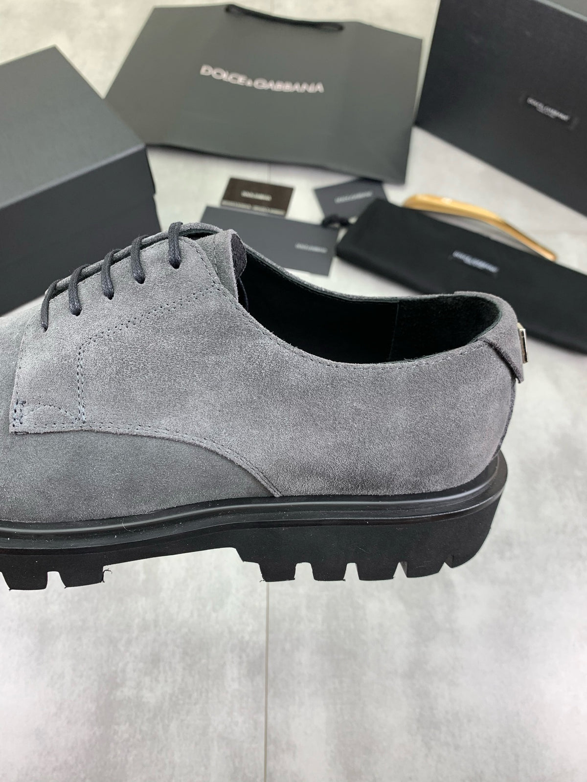 Dolce & Gabbana DG Men's Slip-On Moccasin Loafers with Metal Detail