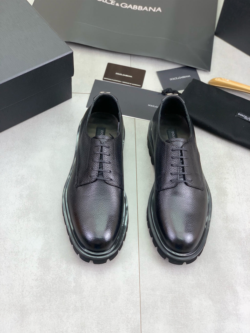 Dolce & Gabbana DG Men's Slip-On Moccasin Loafers with Metal Detail