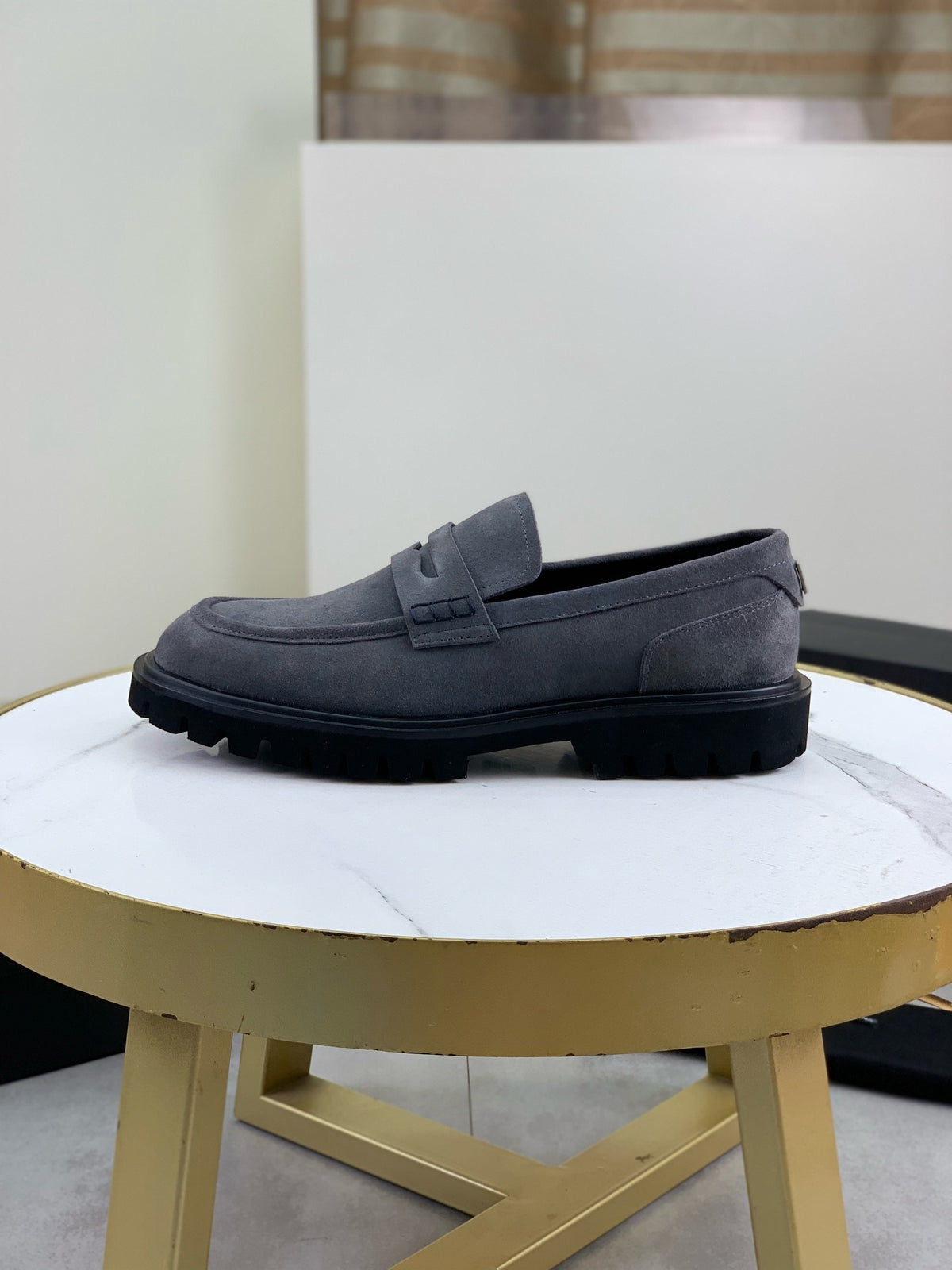 Dolce & Gabbana DG Men's Slip-On Moccasin Loafers with Metal Detail