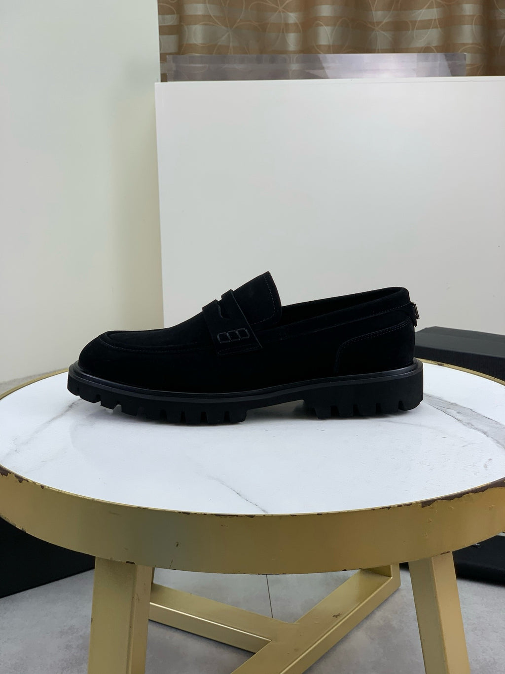 Dolce & Gabbana DG Men's Slip-On Moccasin Loafers with Metal Detail