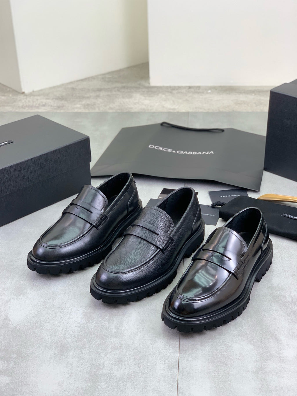 Dolce & Gabbana DG Men's Dress Shoes in Italian Patent Calfskin