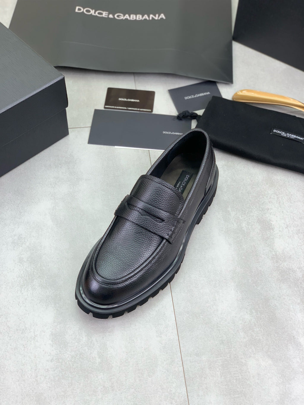 Dolce & Gabbana DG Men's Dress Shoes in Italian Patent Calfskin