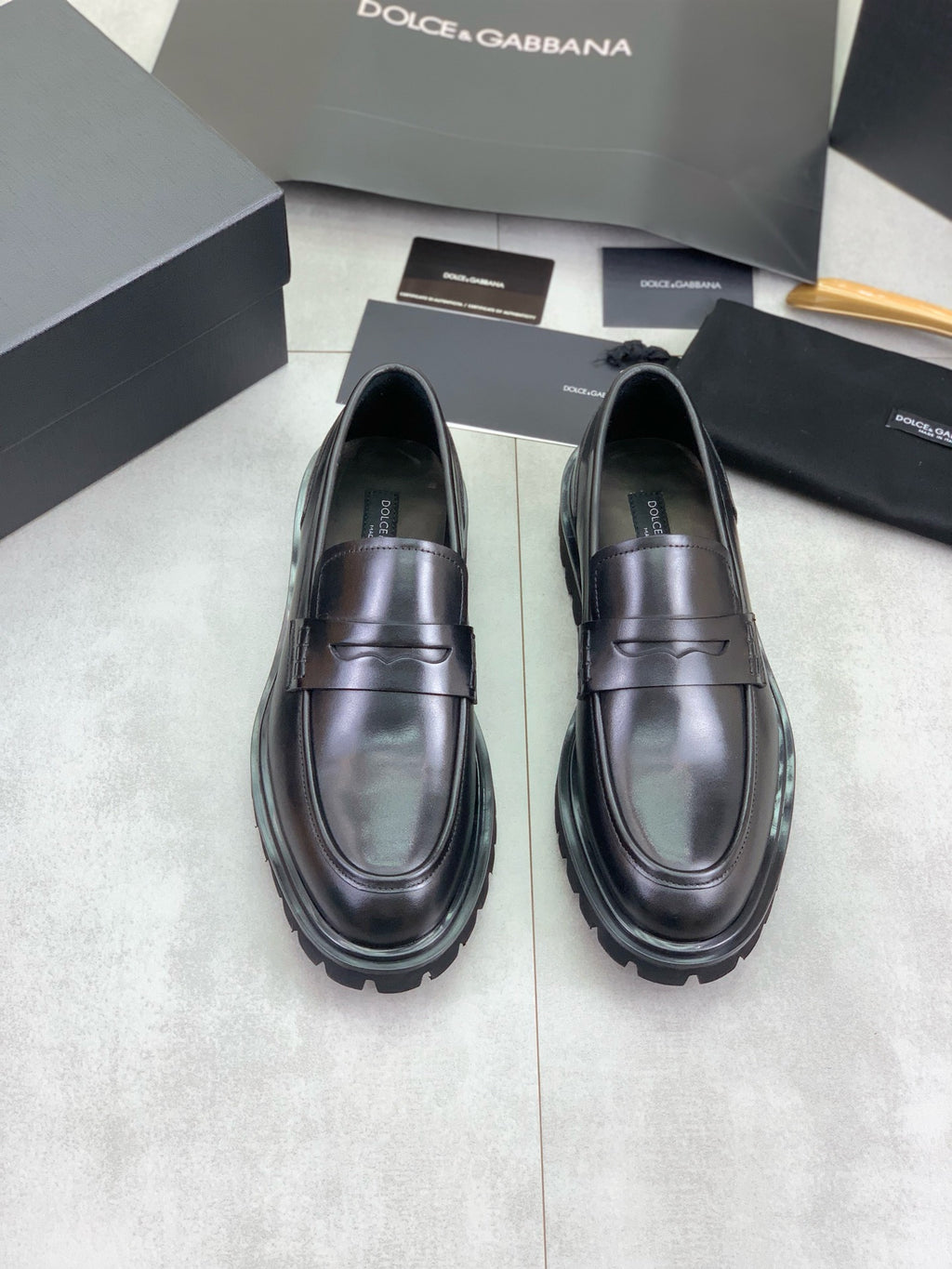 Dolce & Gabbana DG Men's Dress Shoes in Italian Patent Calfskin