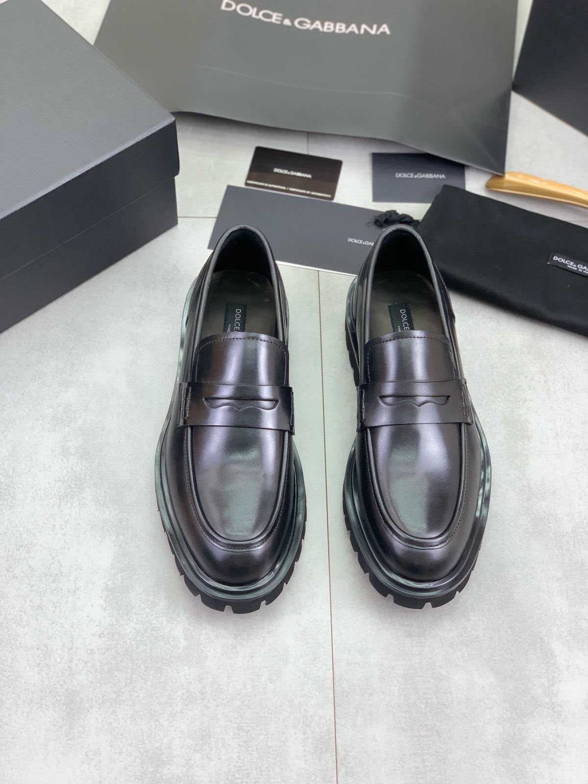 Dolce & Gabbana DG Men's Dress Shoes in Italian Patent Calfskin