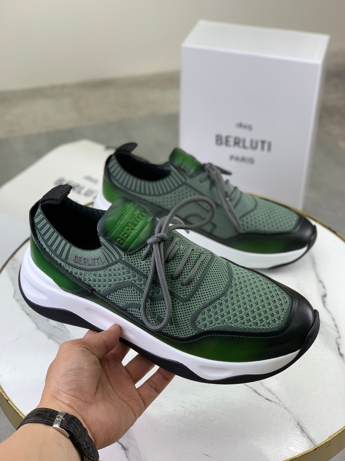 Berluti Men's Edge-Last Leather Casual Shoes