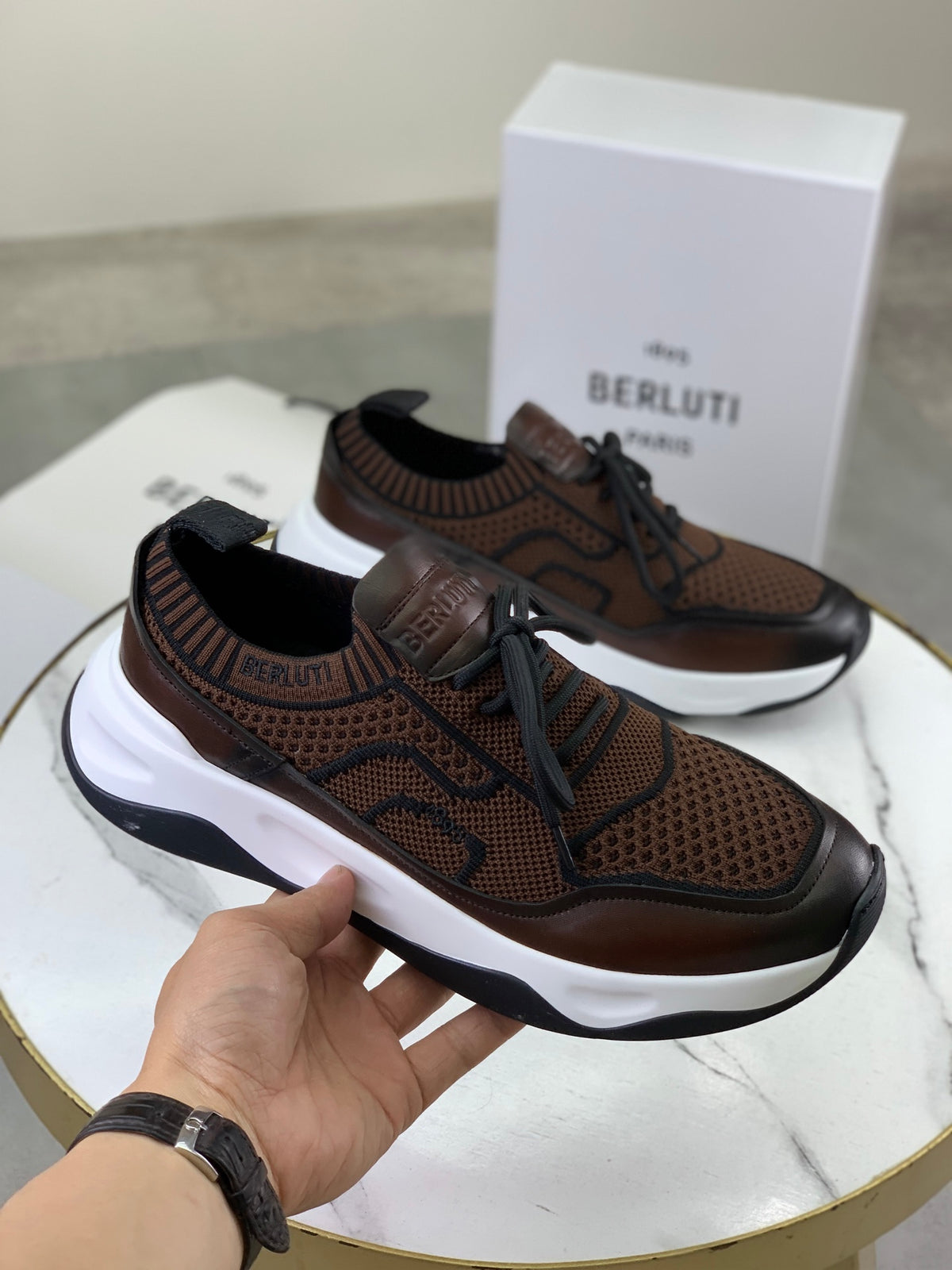 Berluti Men's Edge-Last Leather Casual Shoes