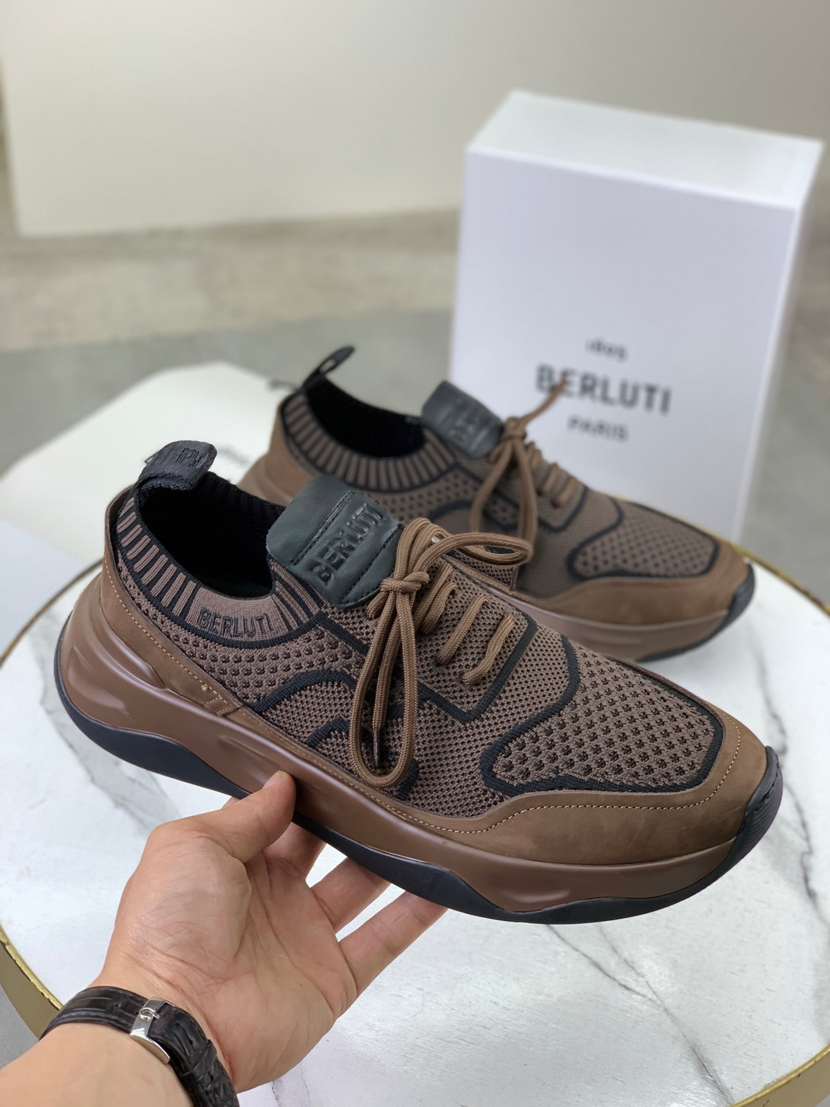 Berluti Men's Edge-Last Leather Casual Shoes