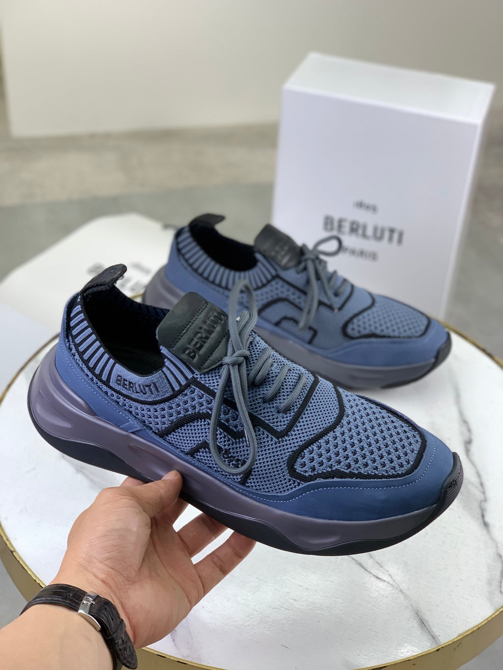 Berluti Men's Edge-Last Leather Casual Shoes