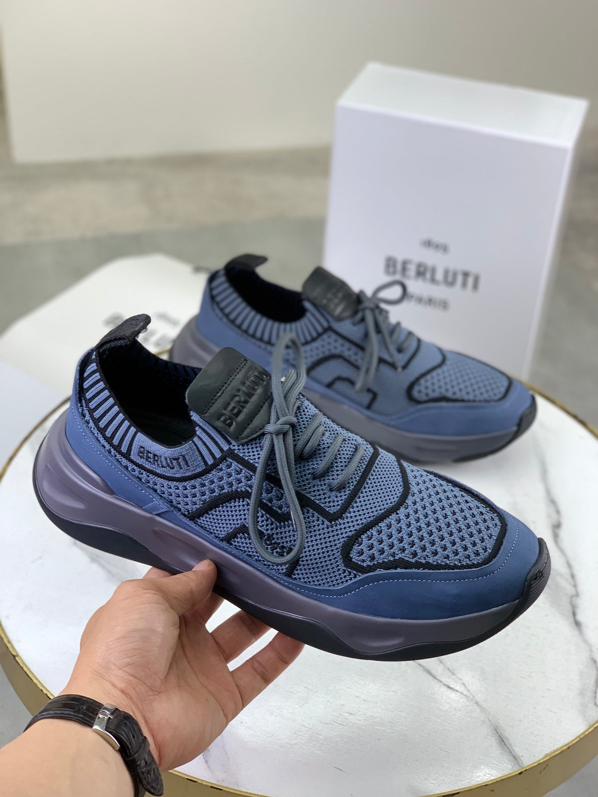 Berluti Men's Edge-Last Leather Casual Shoes