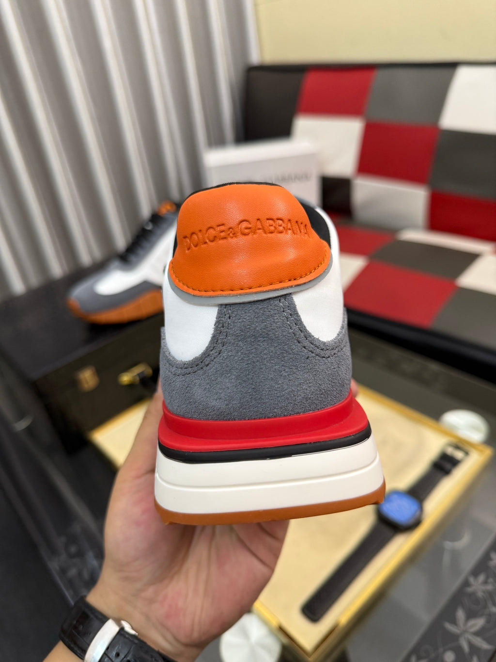 Dolce & Gabbana DG Silk Calfskin & Nubuck Casual Sneakers