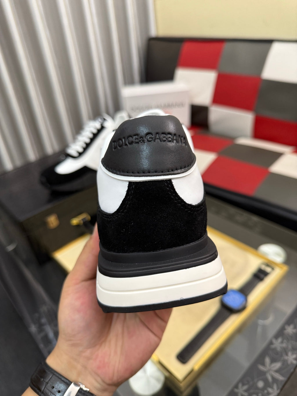 Dolce & Gabbana DG Silk Calfskin & Nubuck Casual Sneakers