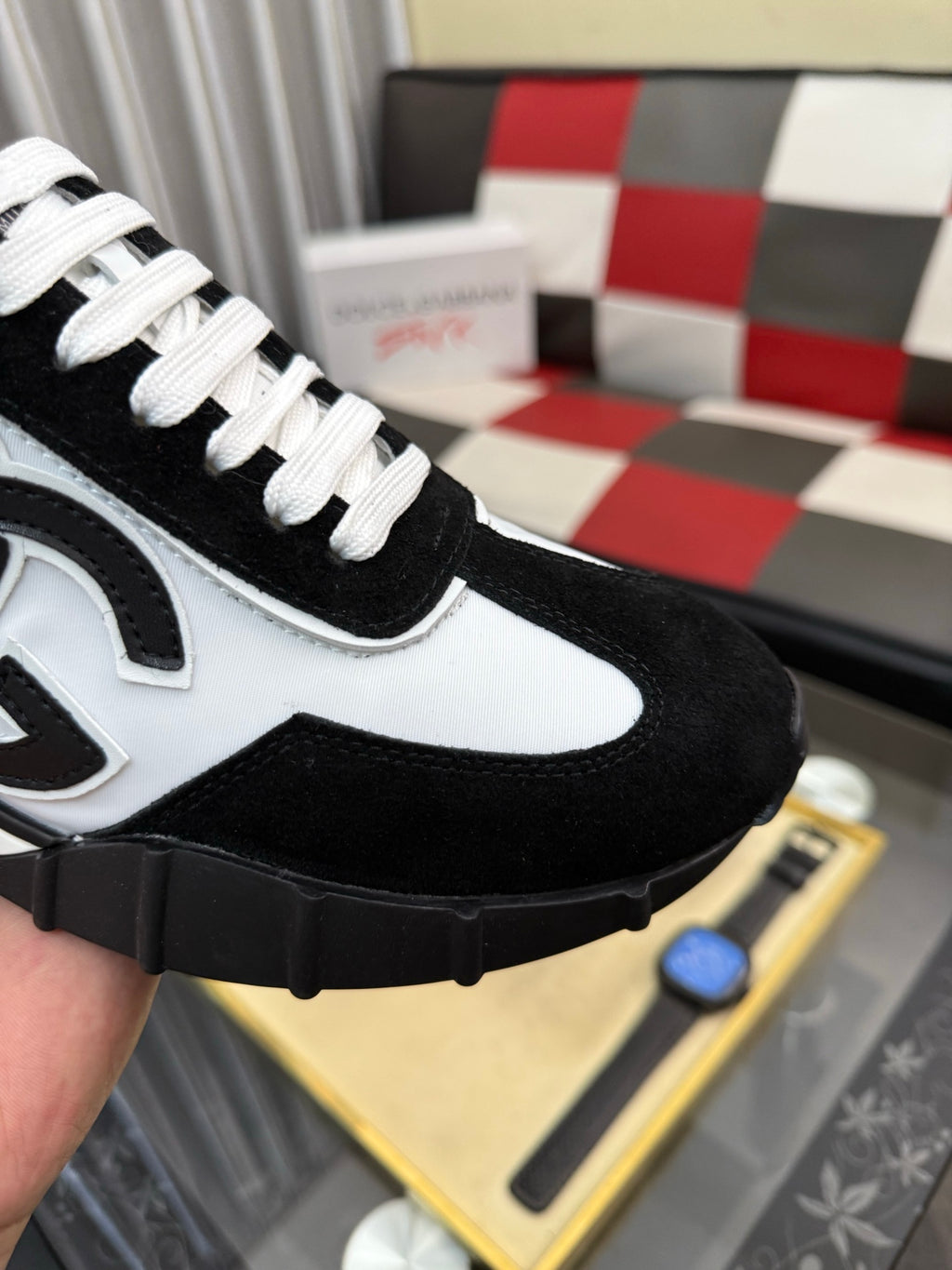 Dolce & Gabbana DG Silk Calfskin & Nubuck Casual Sneakers