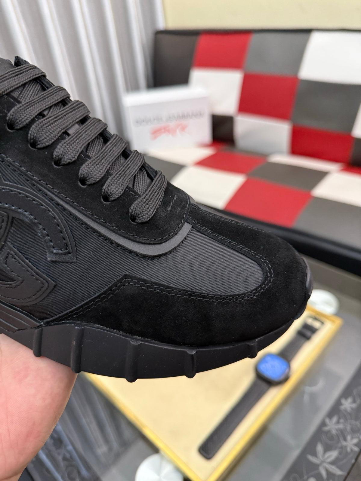 Dolce & Gabbana DG Silk Calfskin & Nubuck Casual Sneakers