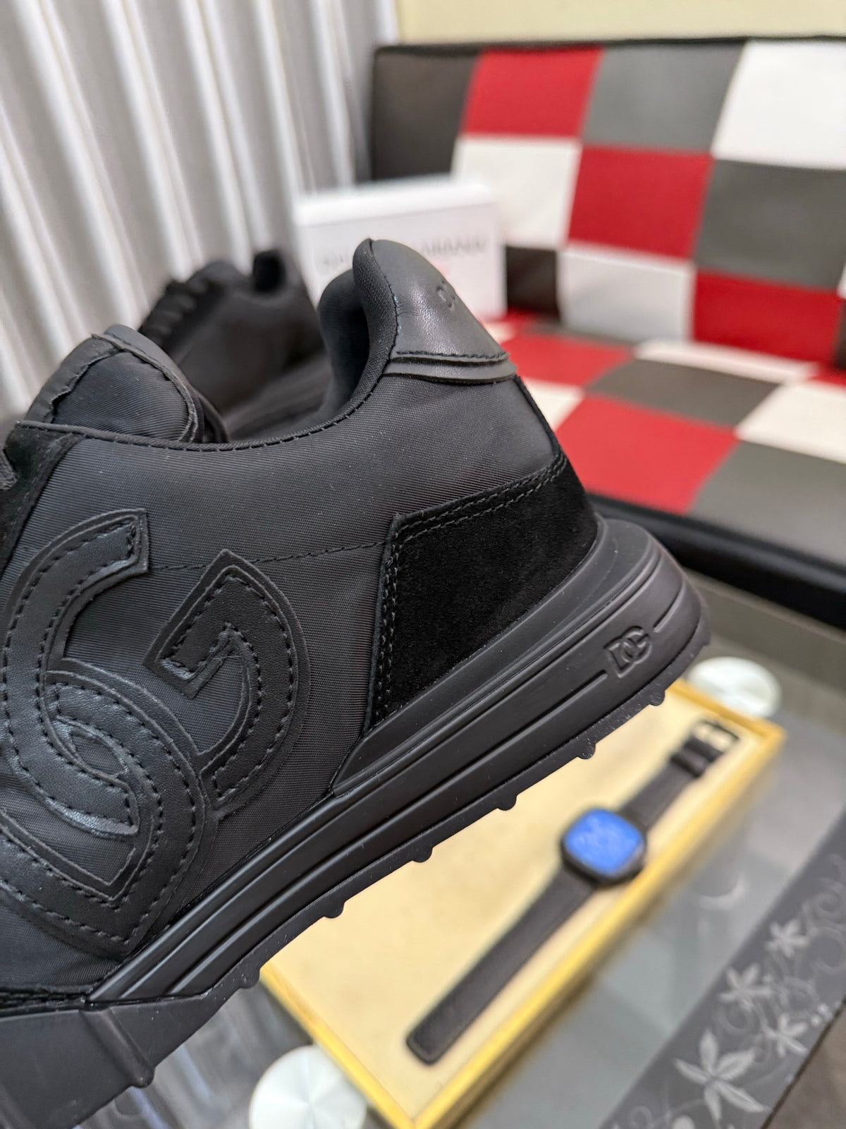 Dolce & Gabbana DG Silk Calfskin & Nubuck Casual Sneakers