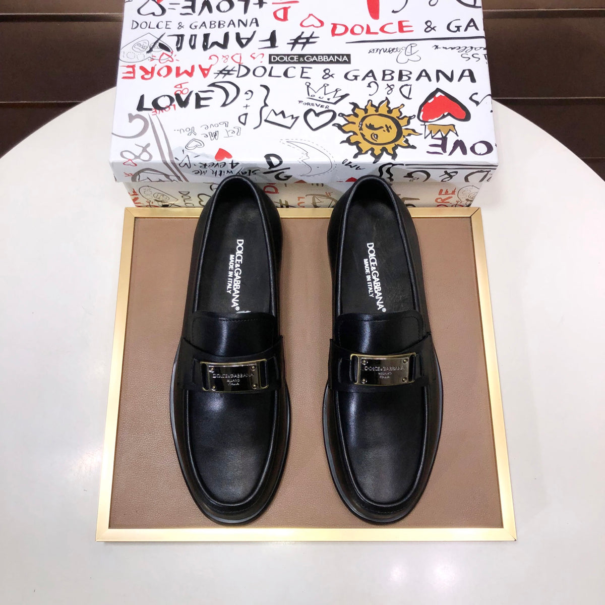 Dolce & Gabbana DG Men's Italian Calfskin Dress Shoes