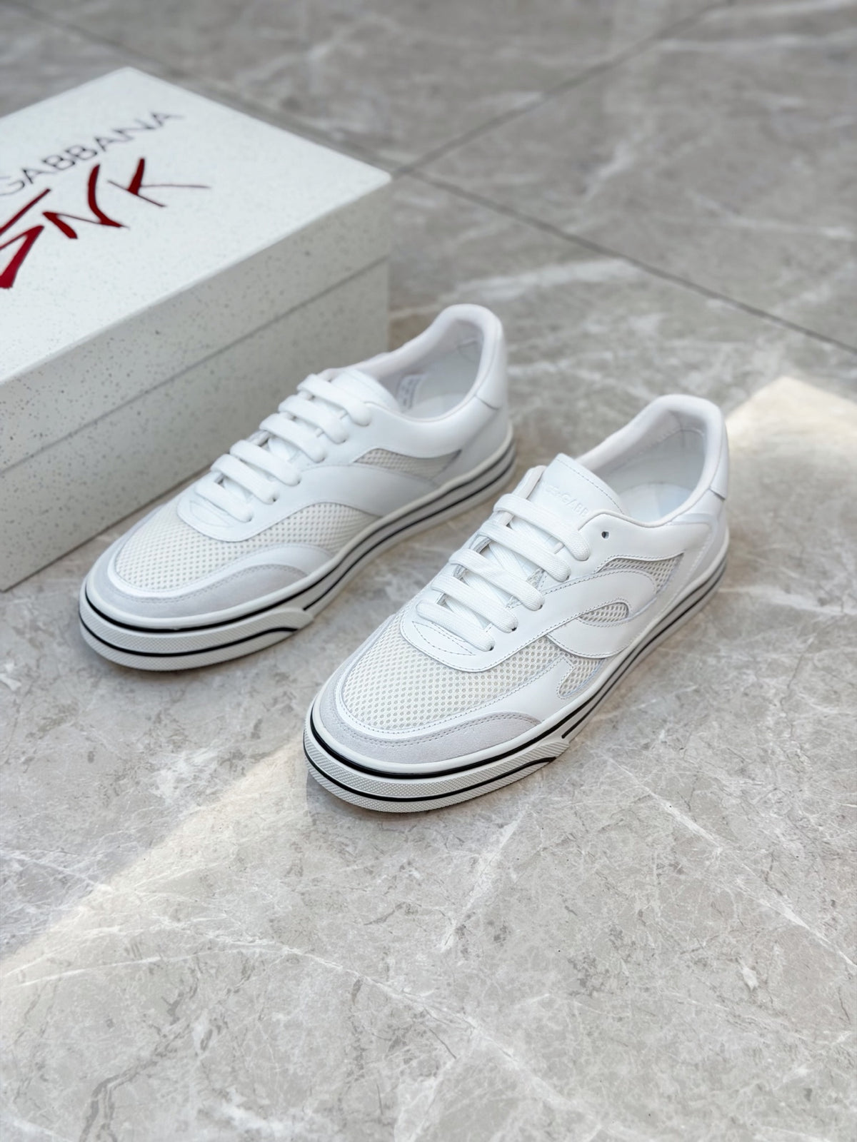 Dolce & Gabbana DG Men's Silk-Calfskin Spring Casual Sneakers