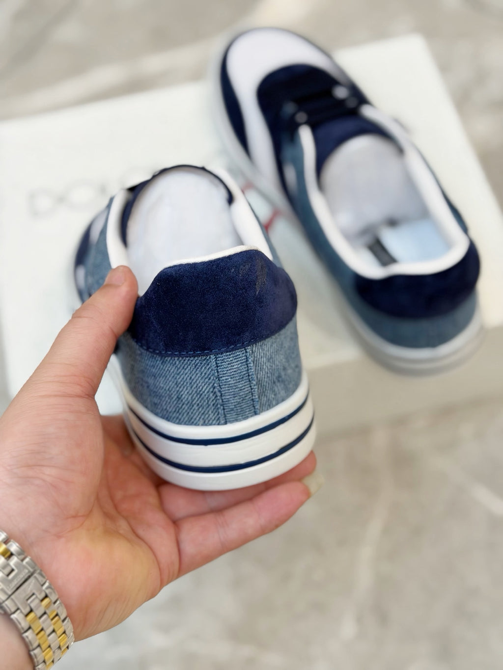Dolce & Gabbana DG Men's Silk-Calfskin Spring Casual Sneakers