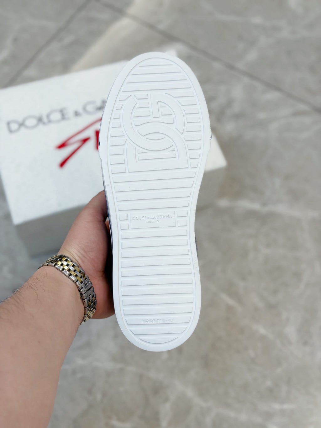 Dolce & Gabbana DG Men's Silk-Calfskin Spring Casual Sneakers