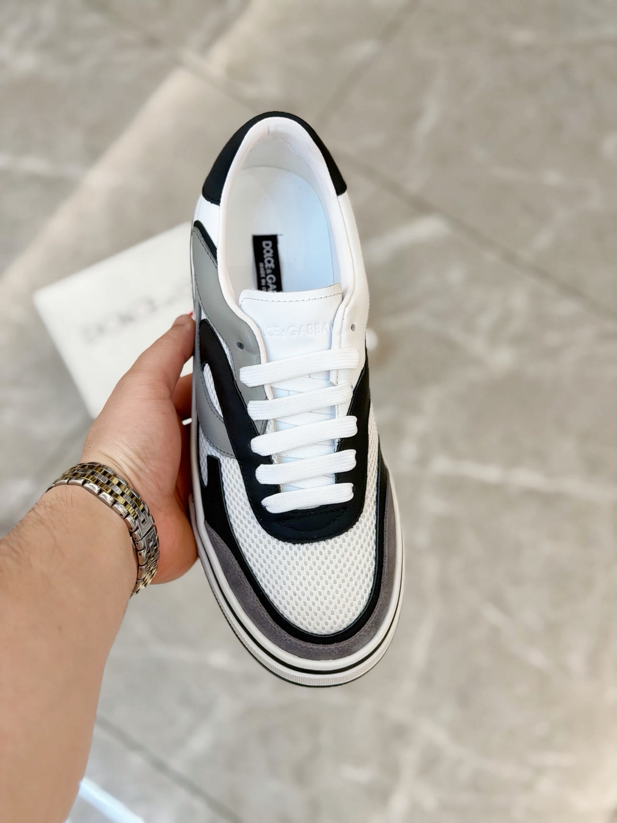 Dolce & Gabbana DG Men's Silk-Calfskin Spring Casual Sneakers