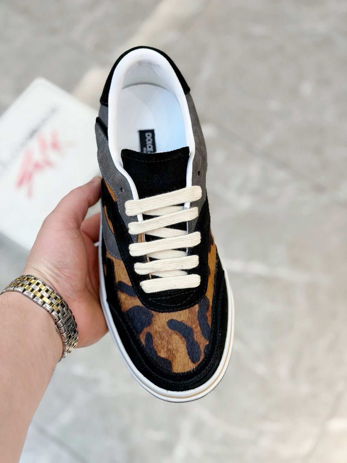 Dolce & Gabbana DG Men's Silk-Calfskin Spring Casual Sneakers