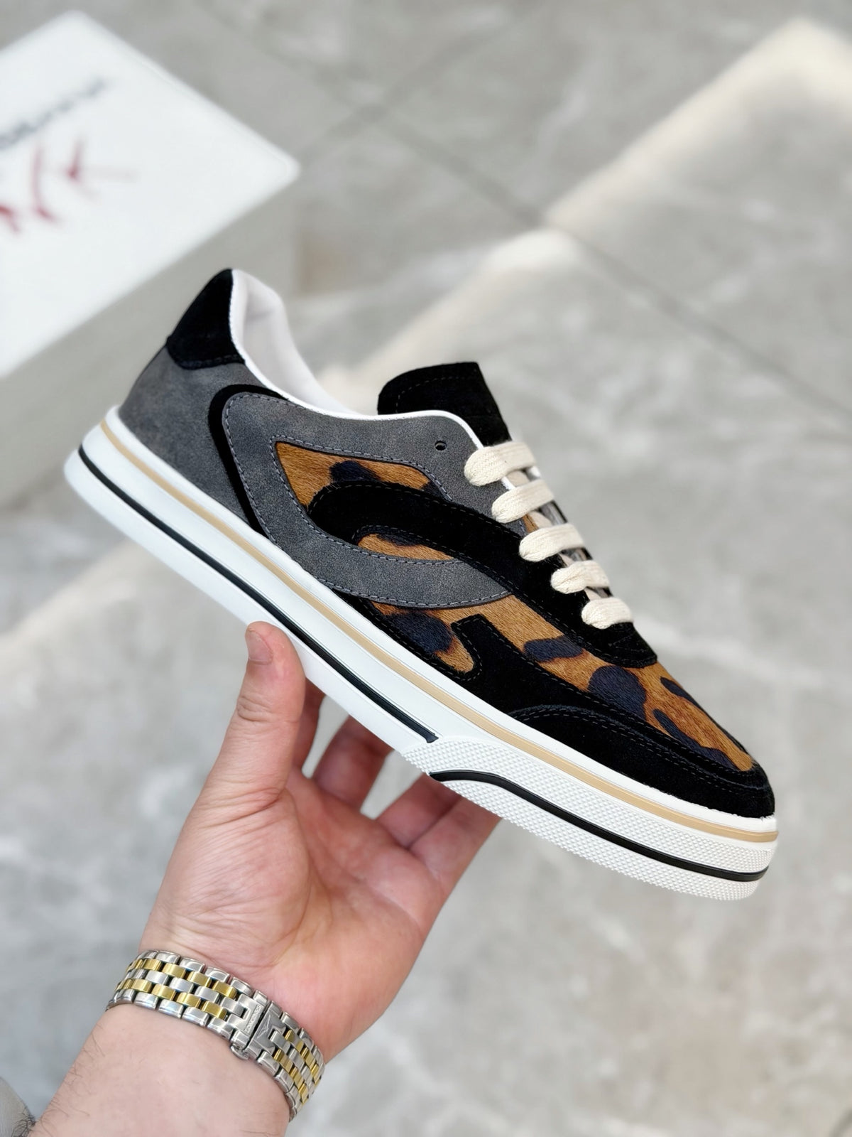 Dolce & Gabbana DG Men's Silk-Calfskin Spring Casual Sneakers