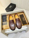 Dolce & Gabbana DG Men's Calfskin Dress Shoes with Leather Sole