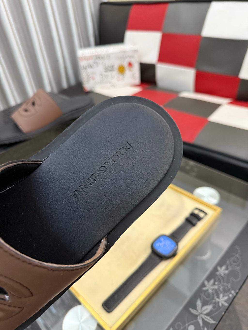 Dolce & Gabbana DG Men's PVC Slides with Molded TPU Sole