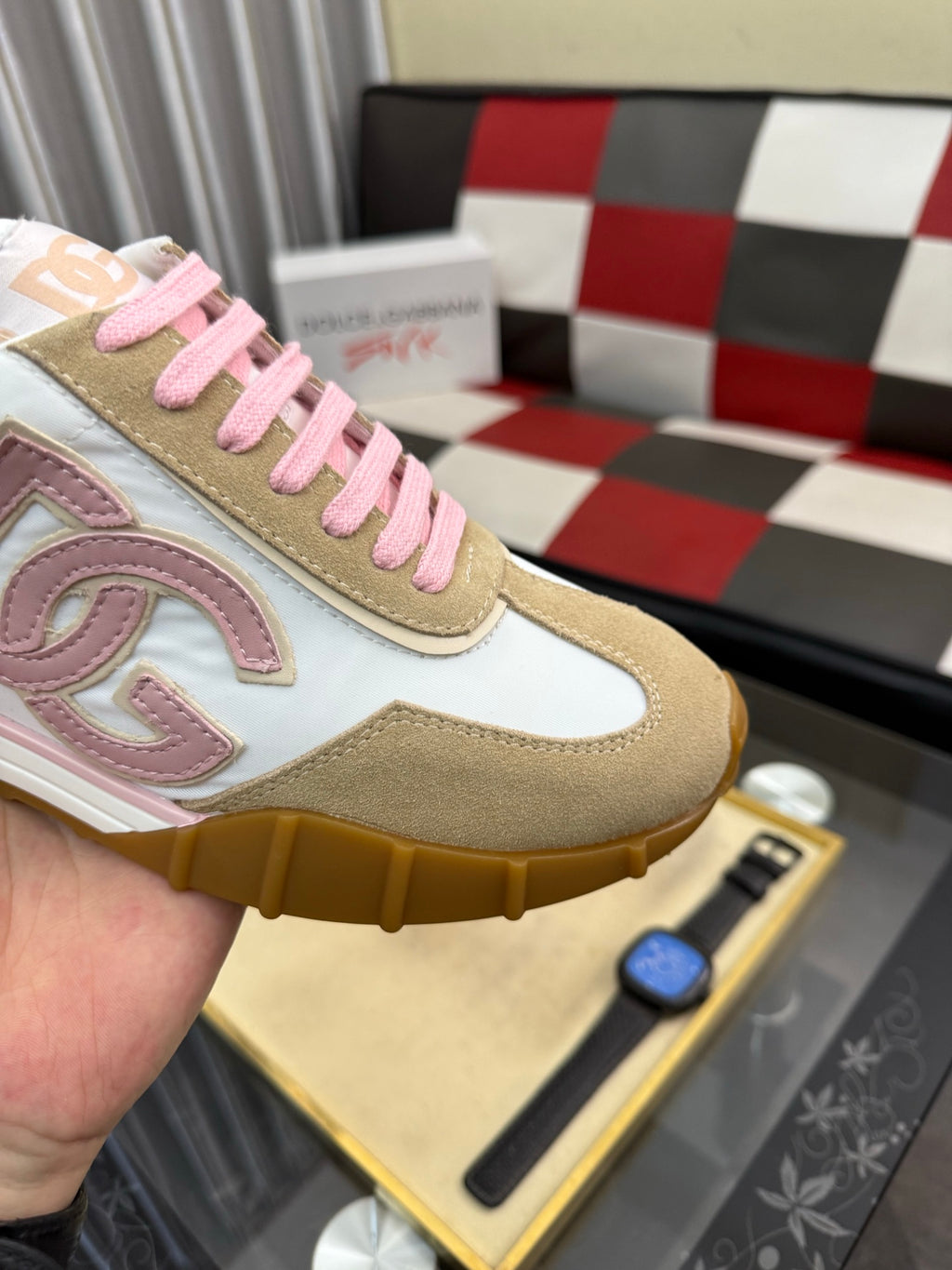 Dolce & Gabbana DG Silk Calfskin & Nubuck Casual Sneakers