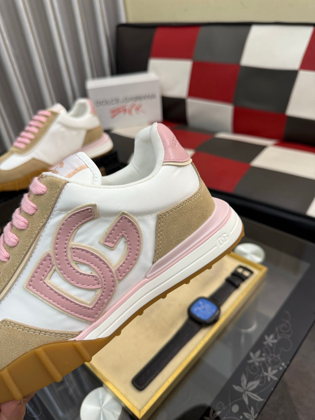 Dolce & Gabbana DG Silk Calfskin & Nubuck Casual Sneakers