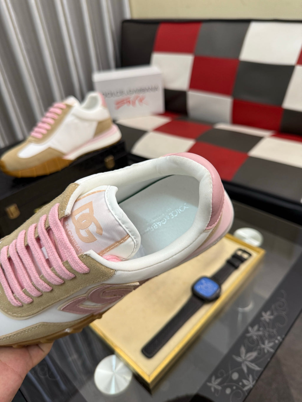 Dolce & Gabbana DG Silk Calfskin & Nubuck Casual Sneakers