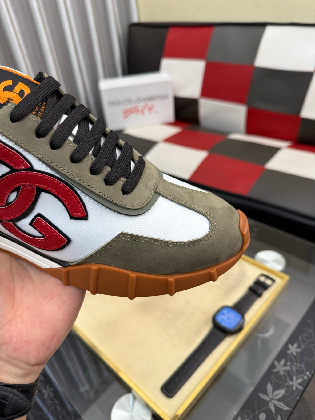 Dolce & Gabbana DG Silk Calfskin & Nubuck Casual Sneakers
