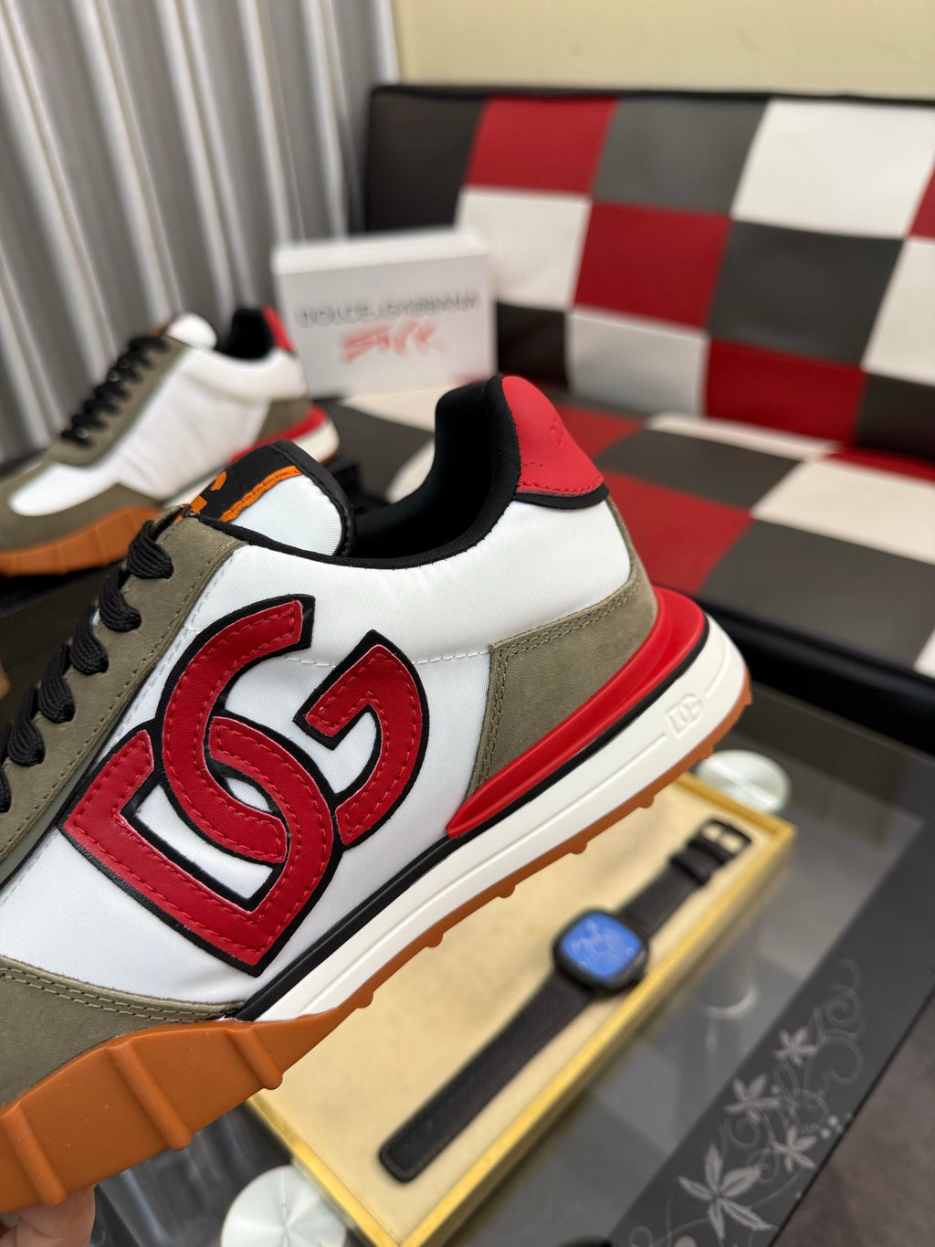 Dolce & Gabbana DG Silk Calfskin & Nubuck Casual Sneakers
