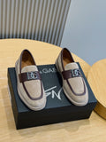Dolce & Gabbana DG Men's New Florio Suede Moccasin Loafers with Logo
