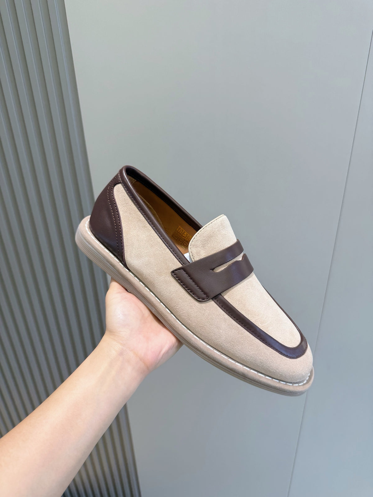 Dolce & Gabbana DG Men's New Florio Suede Moccasin Loafers with Logo